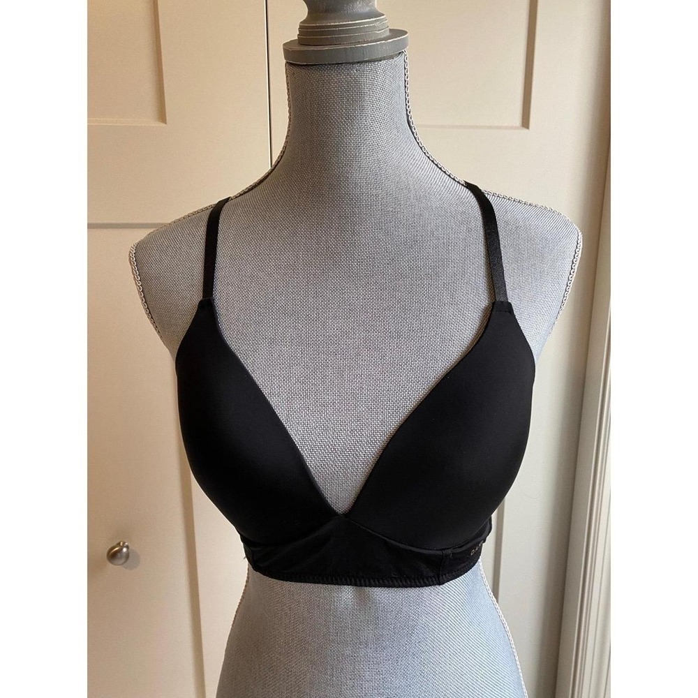 Danskin Bralette Bra Black 34C Intimates Racerback Coquette sku2